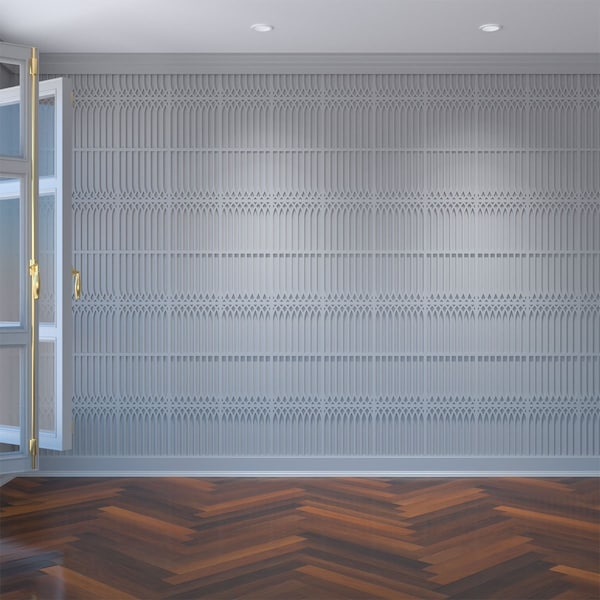 Ekena Millwork Small Cedar Park Decorative Fretwork Wall Panels in Architectural PVC, 11 3/8"W x 11 3/8"H x 3/8"T WALP12X12CRP - main